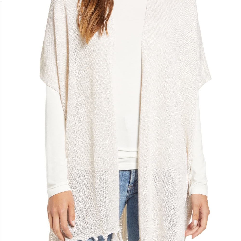 NWT Tommy Bahama Shimmer Lea Fringe Cardigan